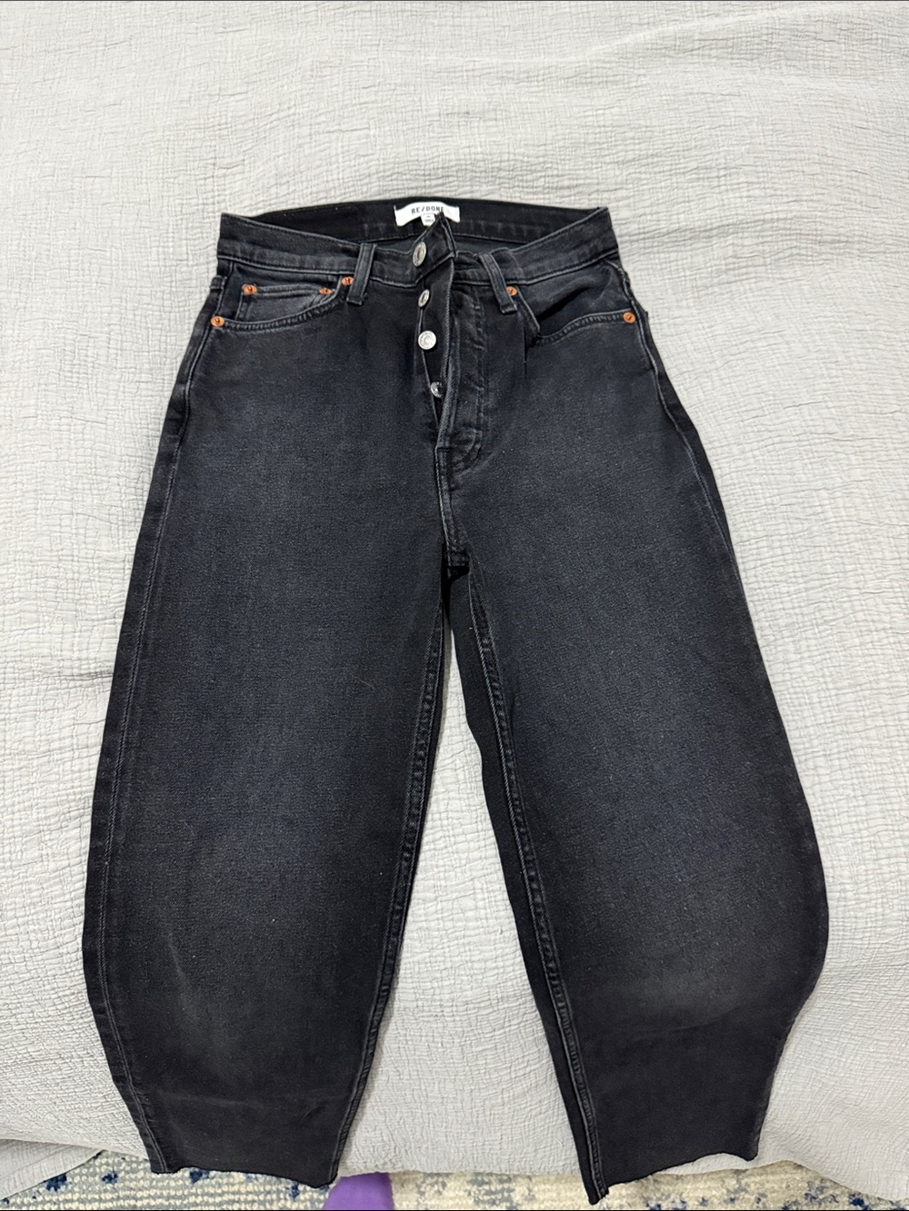 RE/DONE High-Waist BlackJeans